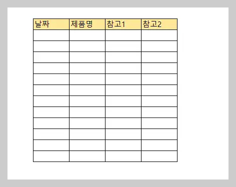 엑셀 눈금선을 제거하는 방법