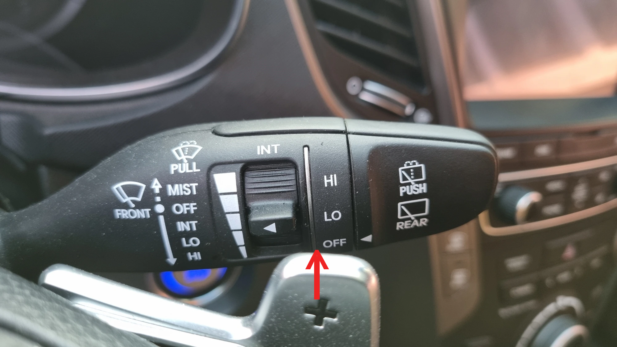 싼타페 와이퍼 작동 레버 스위치