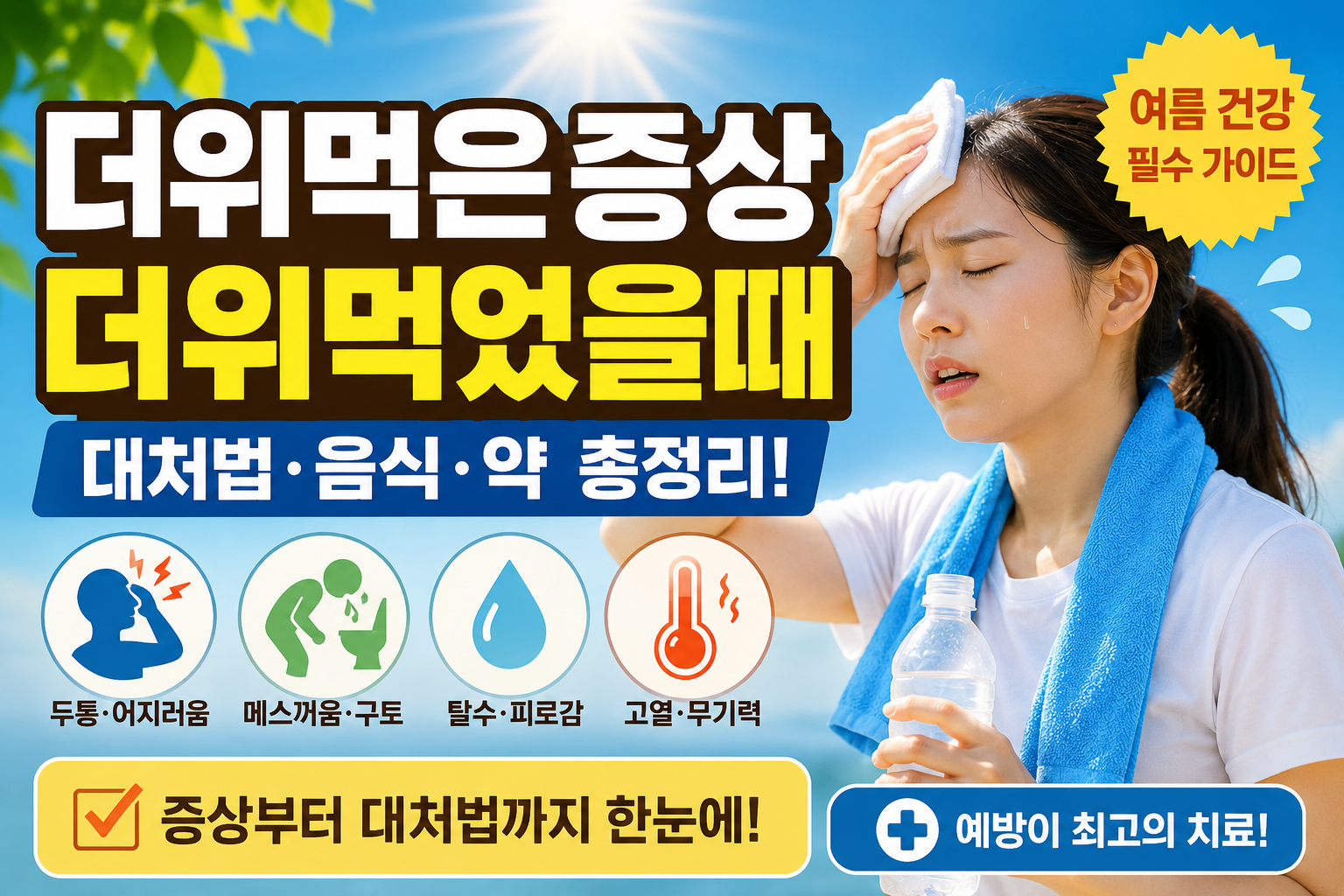 더위먹은증상 더위먹었을때 대처법