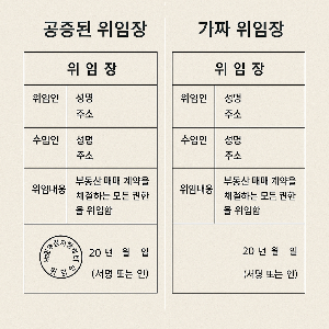 공증된 위임장&amp;#44;가짜위임장