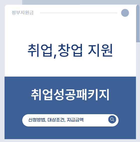 취업성공패키지 지원