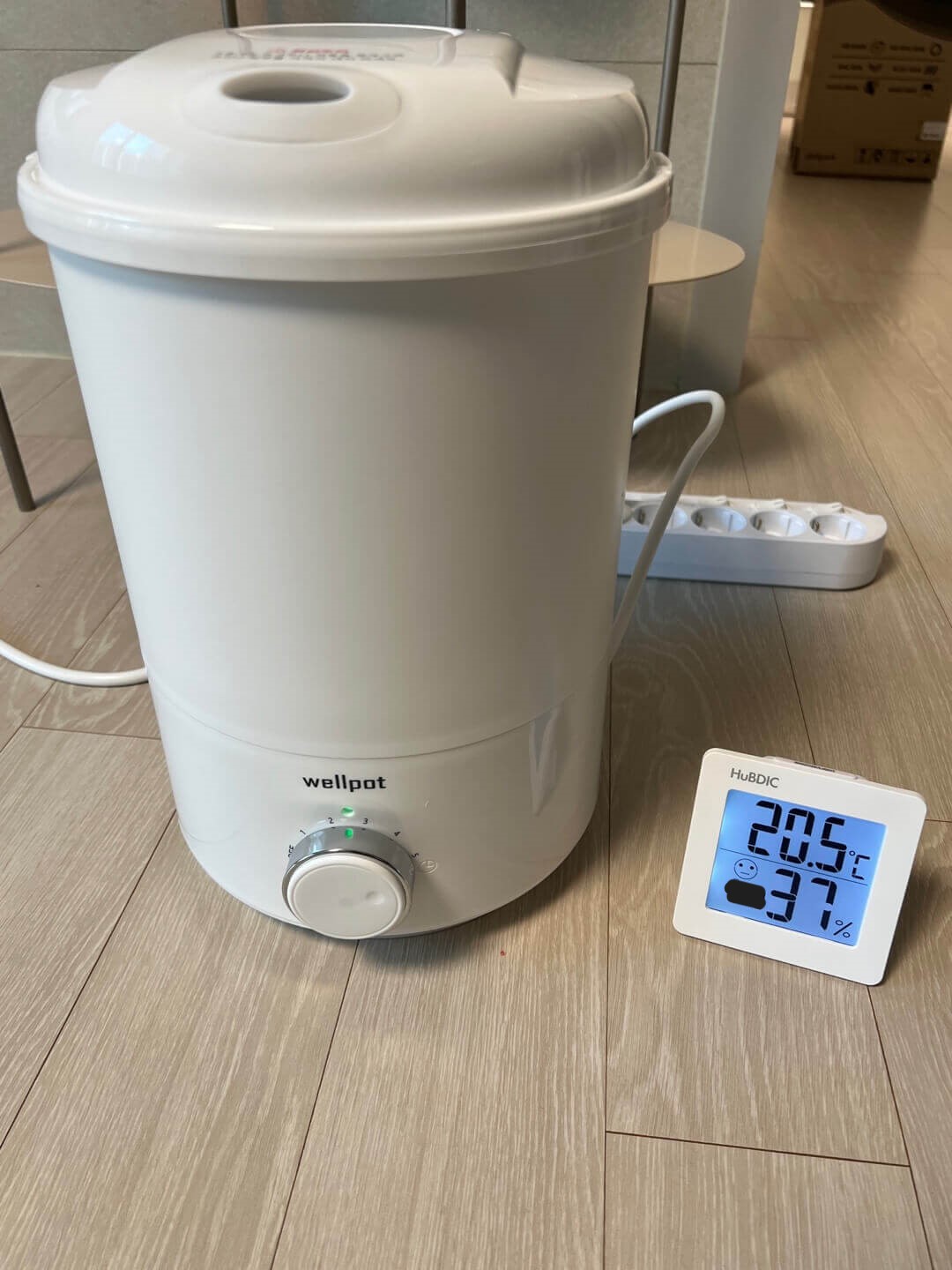 30분 후 웰포트 가열식 가습기 성능