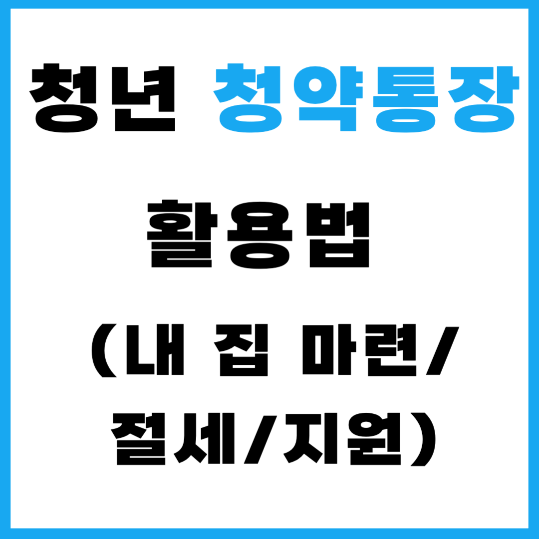청년 청약통장 활용법 (내 집 마련/절세/지원)
