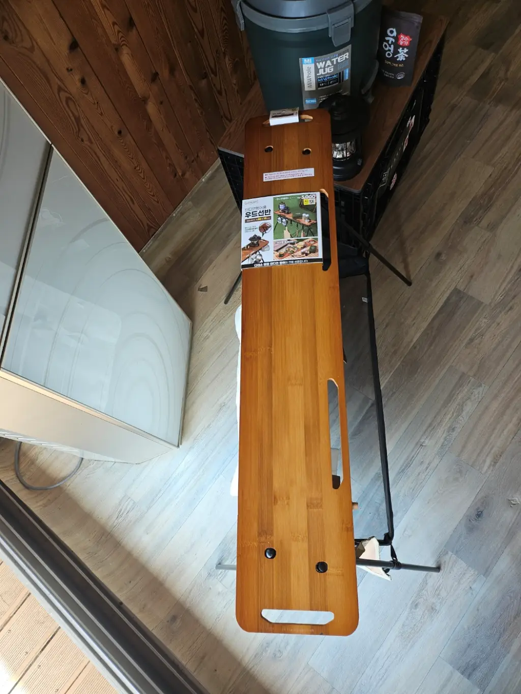 다이소-인디언행어-우드선반-설치모습