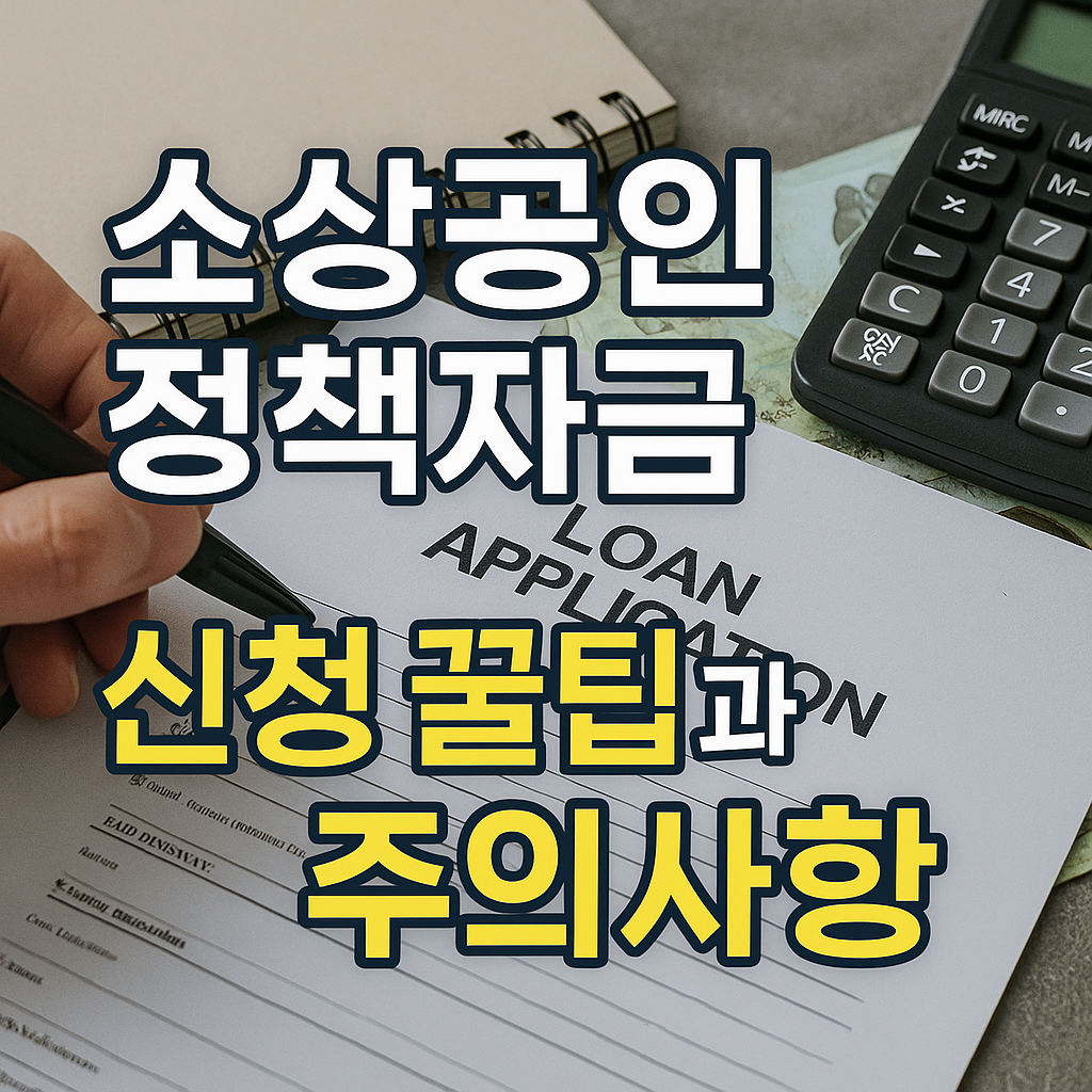 소상공인 정책자금 신청꿀팁과 주의사항