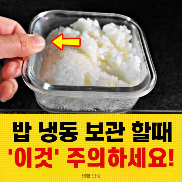 밥 냉동보관법, 냉동밥 보관용기 깨짐 주의하세요,팁줌
