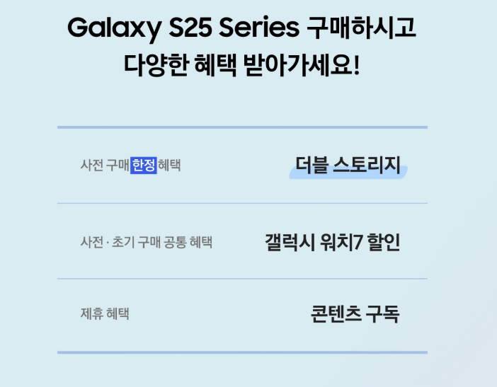 갤럭시 S25 시리즈 사전예약 일정 및 혜택 총정리