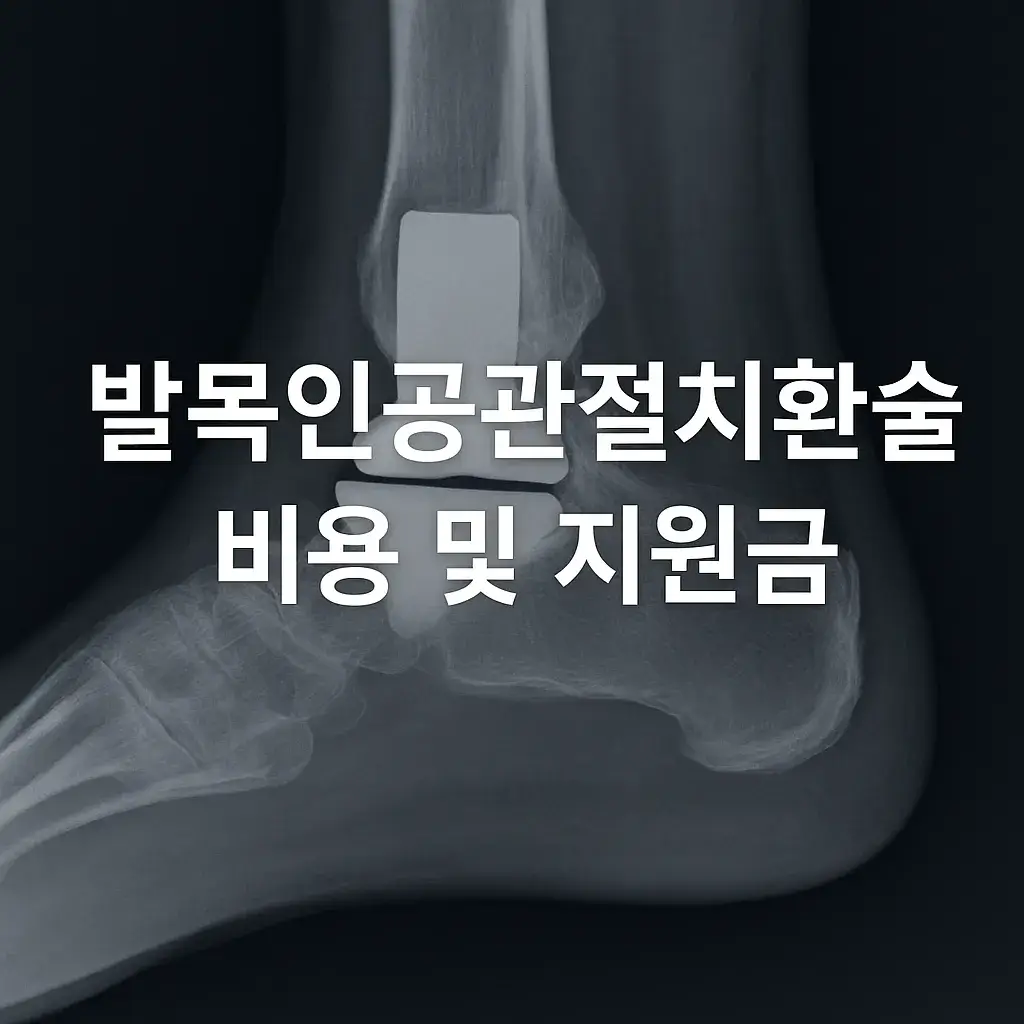 발목인공관절치환술 비용 및 지원금