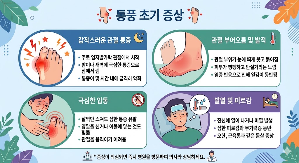 통풍 초기증상