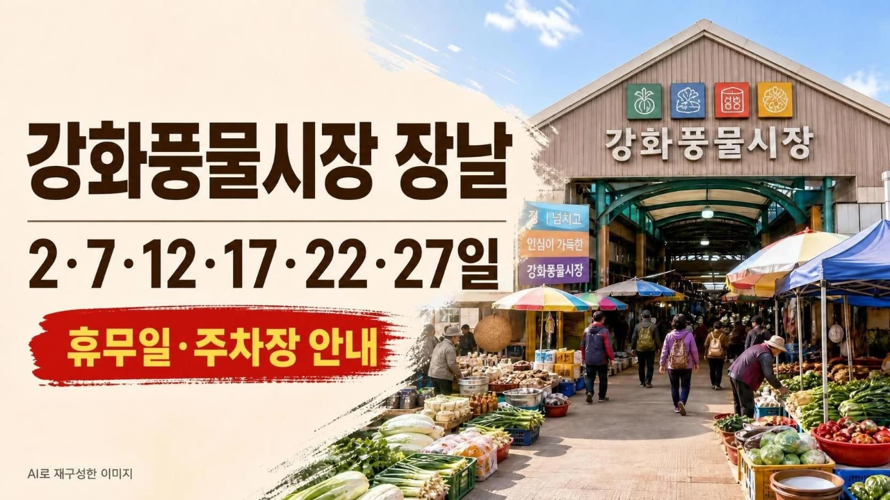 강화풍물시장 장날 2일 7일과 정기휴무 안내