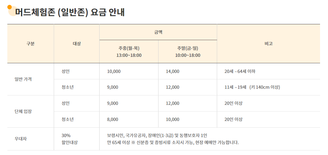 보령 머드축제 입장권