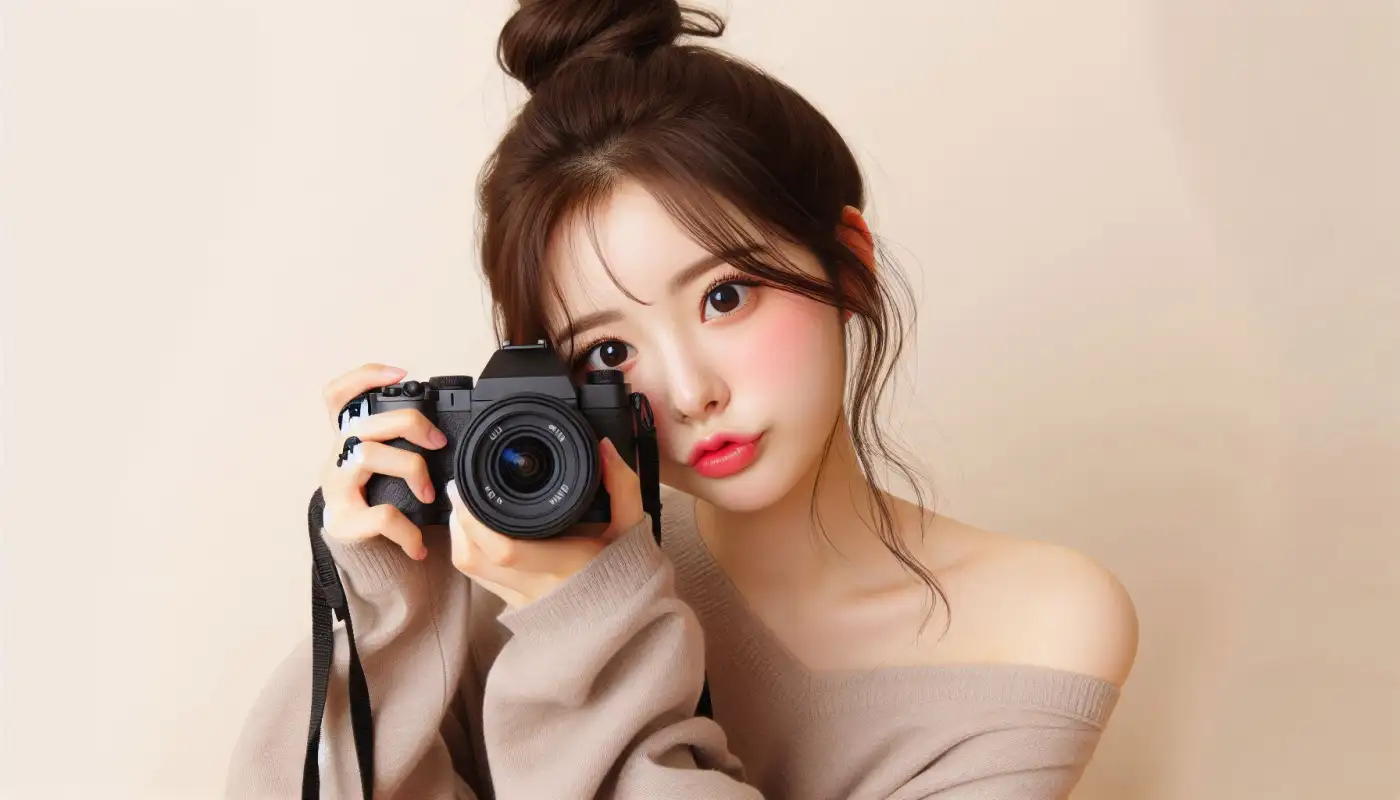 코스모스-사진찍기-팁을-활용하는-여성의-모습