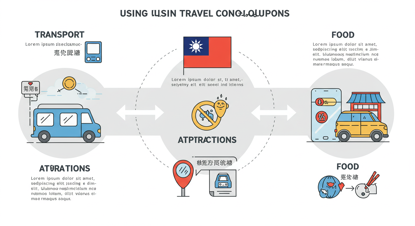 대만 여행지원금 소비 꿀팁을 영어 키워드로 정리한 인포그래픽