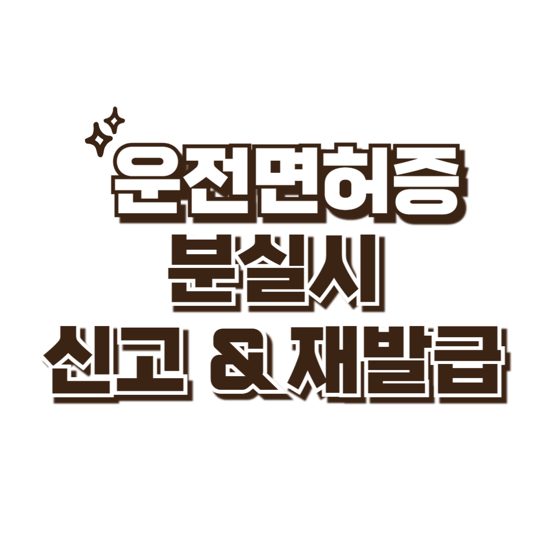 운전면허증 분실 재발급