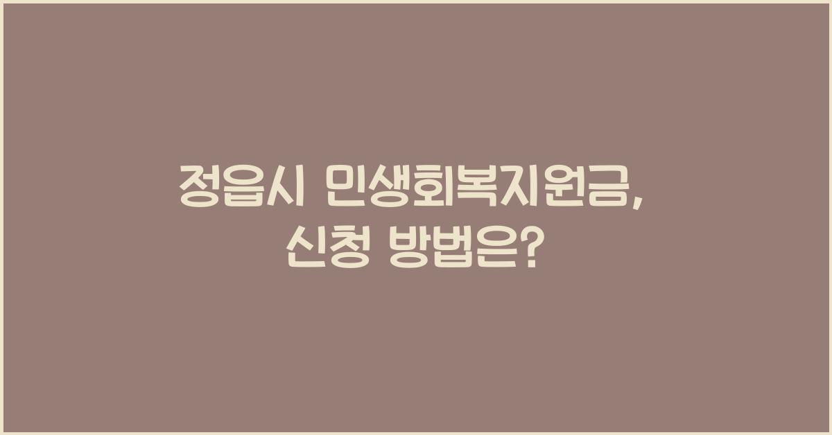 정읍시 민생회복지원금
