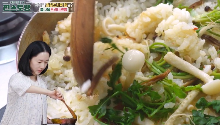 봄나물-프라이팬밥