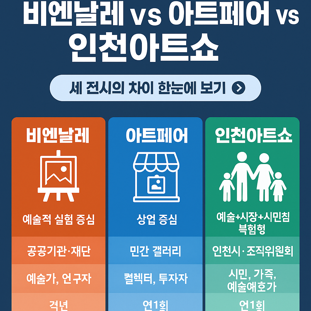 2025 인천아트쇼, 비엔날레&middot;아트페어와 뭐가 다를까? 전시 형식 총정리
