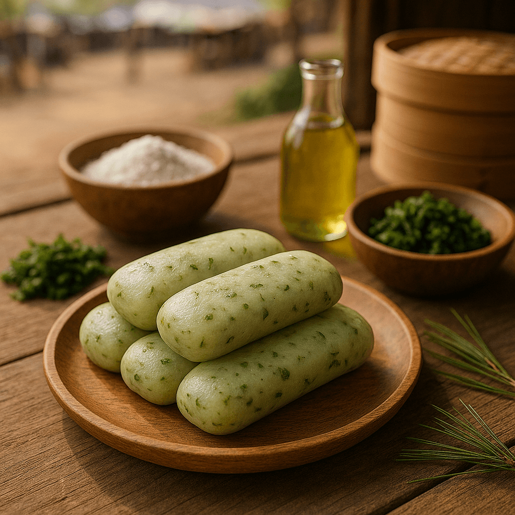 충북 괴산의 마을 장날에만 나왔던 들깨순 찰떡