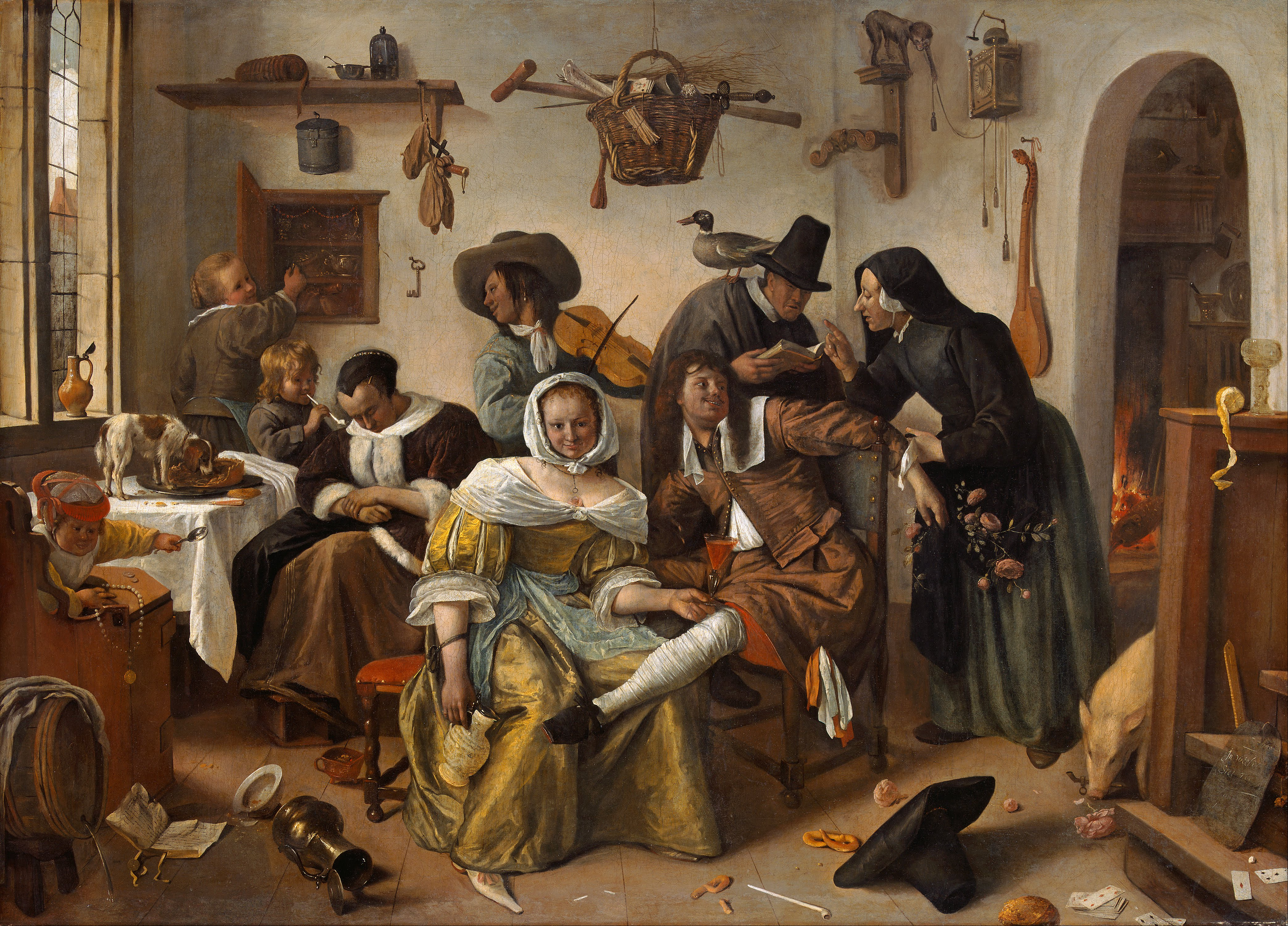 Beware of LuxuryArtist	Jan Steen
Year	1663
Medium	Oil on canvas
Dimensions	105 cm &times; 145.5 cm (41 in &times; 57.3 in)
Location	Kunsthistorisches Museum Wien, Vienna
Accession	GG_791