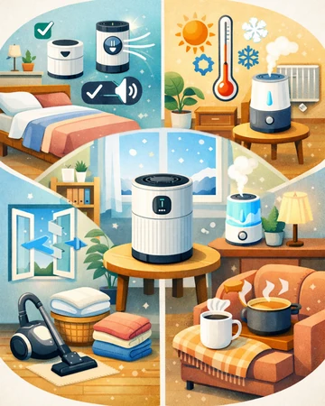 원룸 실내 공기질 관리 방법을 보여주는 인포그래픽16