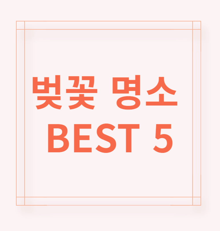 경남 벚꽃명소 BEST 5