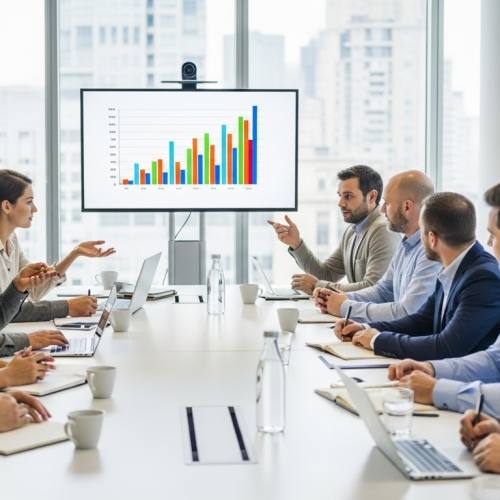 회의하는 사진으로 거버넌스를 예시하는 사진