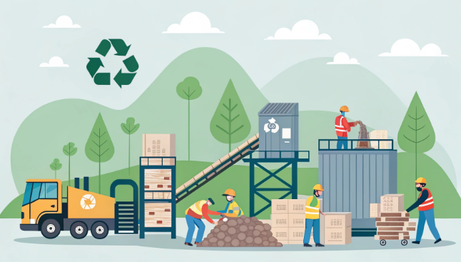 건설 폐기물 재활용 이미지 입니다.