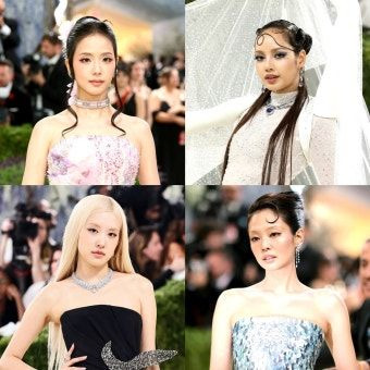 2026 멧 갈라 블랙핑크 제니 540시간 샤넬 드레스 화제, 카리나 한복 패션까지 K-스타 총정리