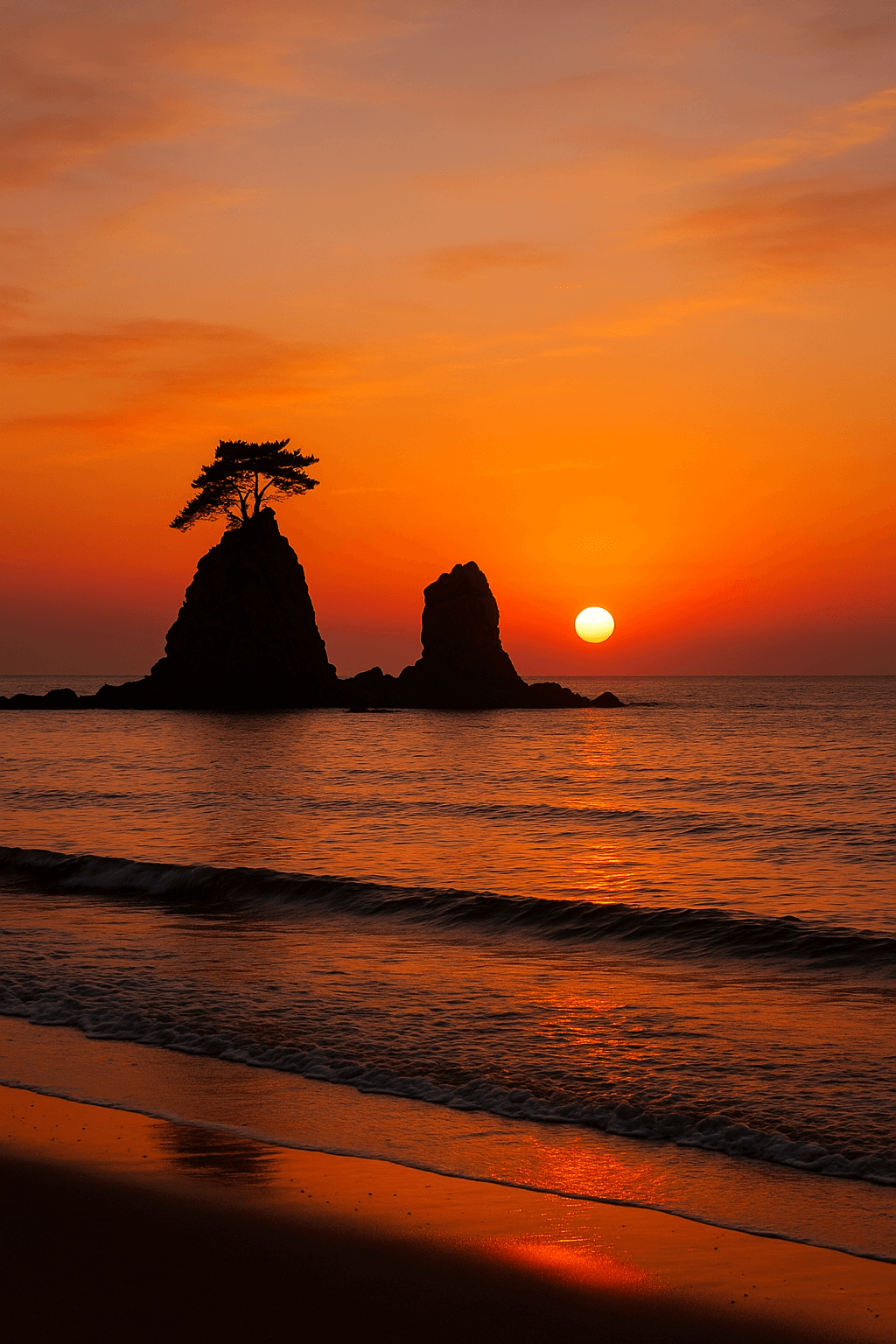 태안 안면도 꽃지해수욕장에서 즐기는 낙조의 황홀한 순간과 해변의 감성 여행