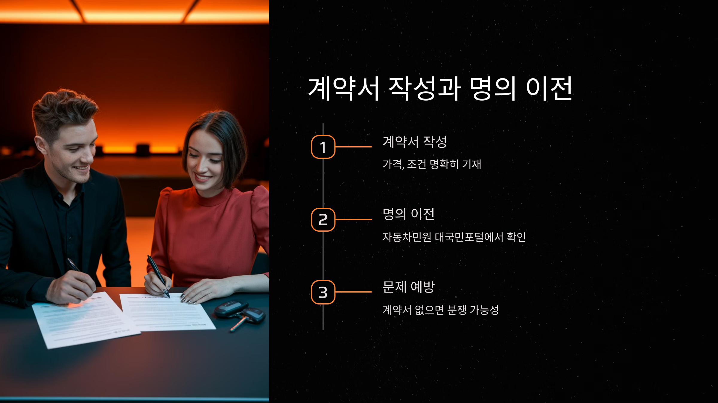 계약서 작성과 명의 이전 확실히 하기