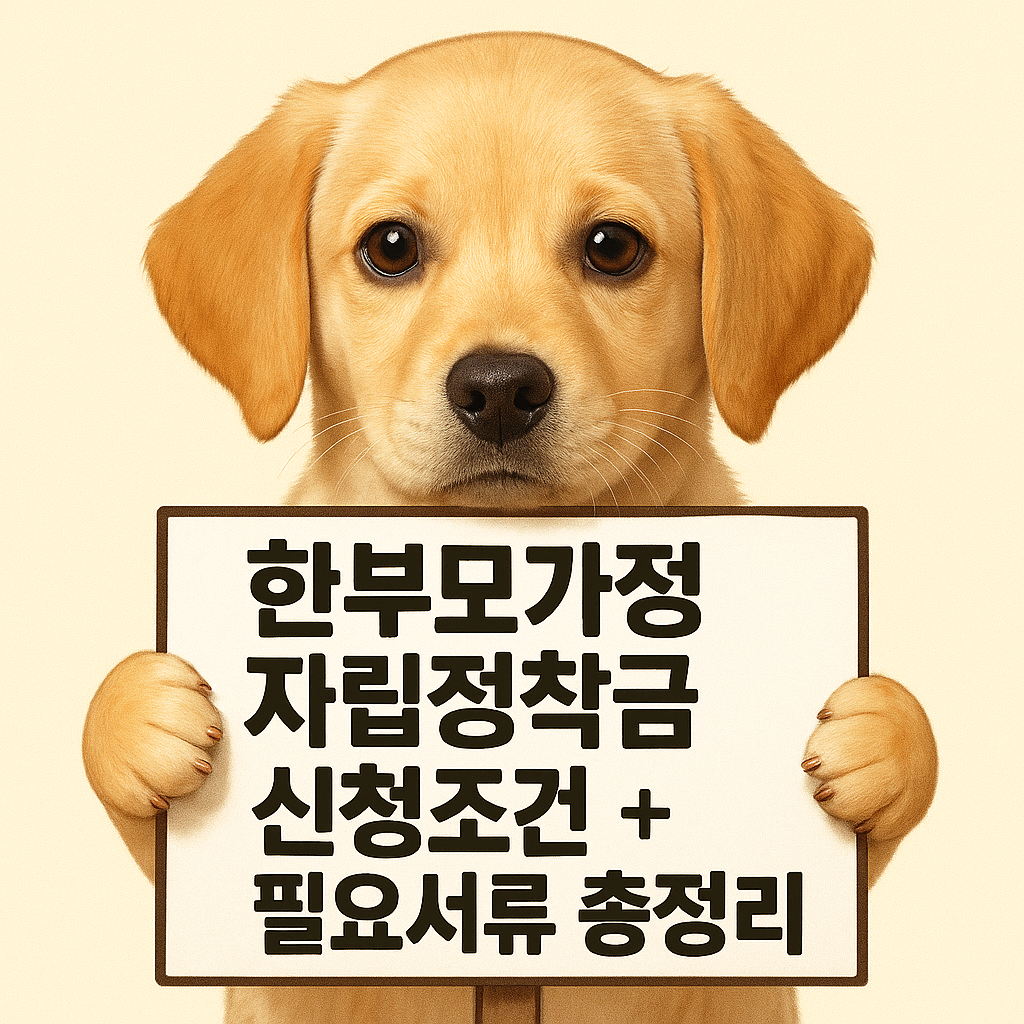 한부모가정 자립정착금 신청조건 + 필요서류 총정리