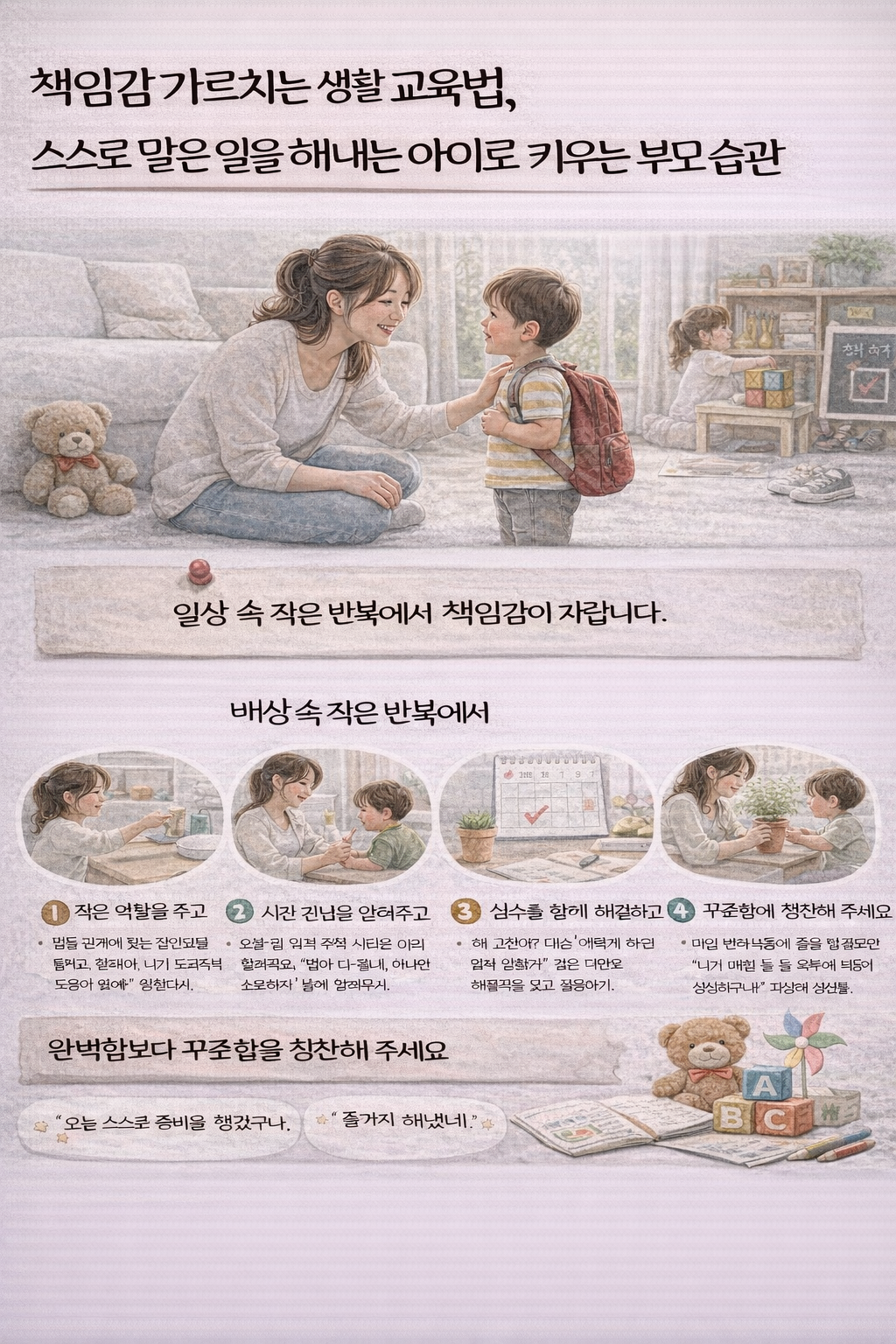 책임감 가르치는 생활 교육법, 스스로 맡은 일을 해내는 아이로 키우는 부모 습관