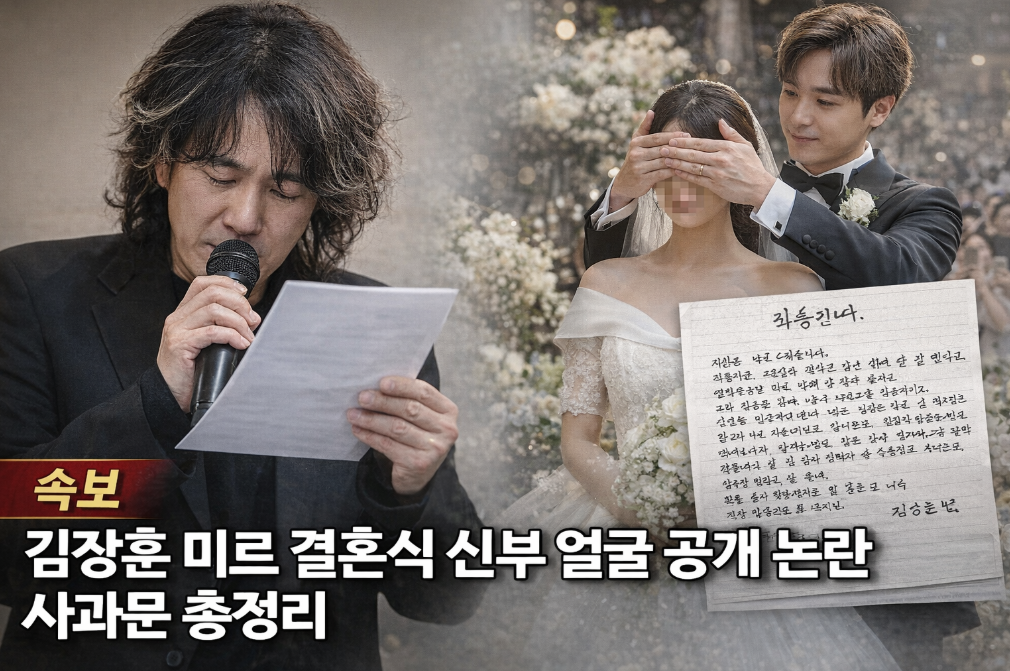 김장훈 미르 결혼식 신부 얼굴 공개 논란 사과문 3분 완벽 정리