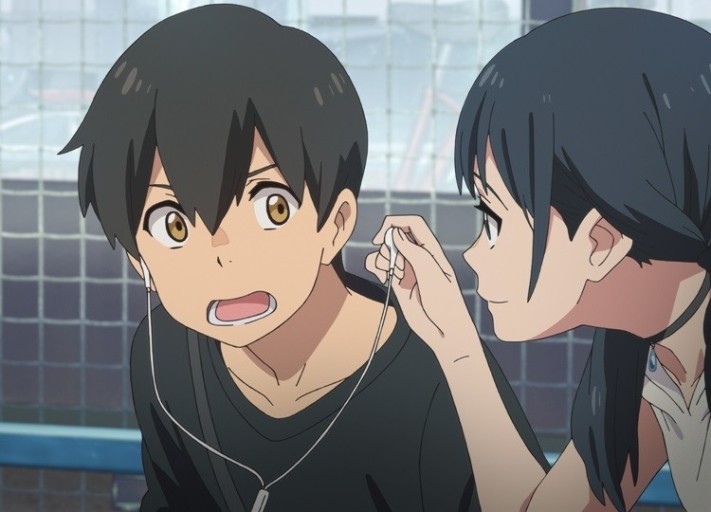 애니메이션 날씨의 아이 두 주인공 모습