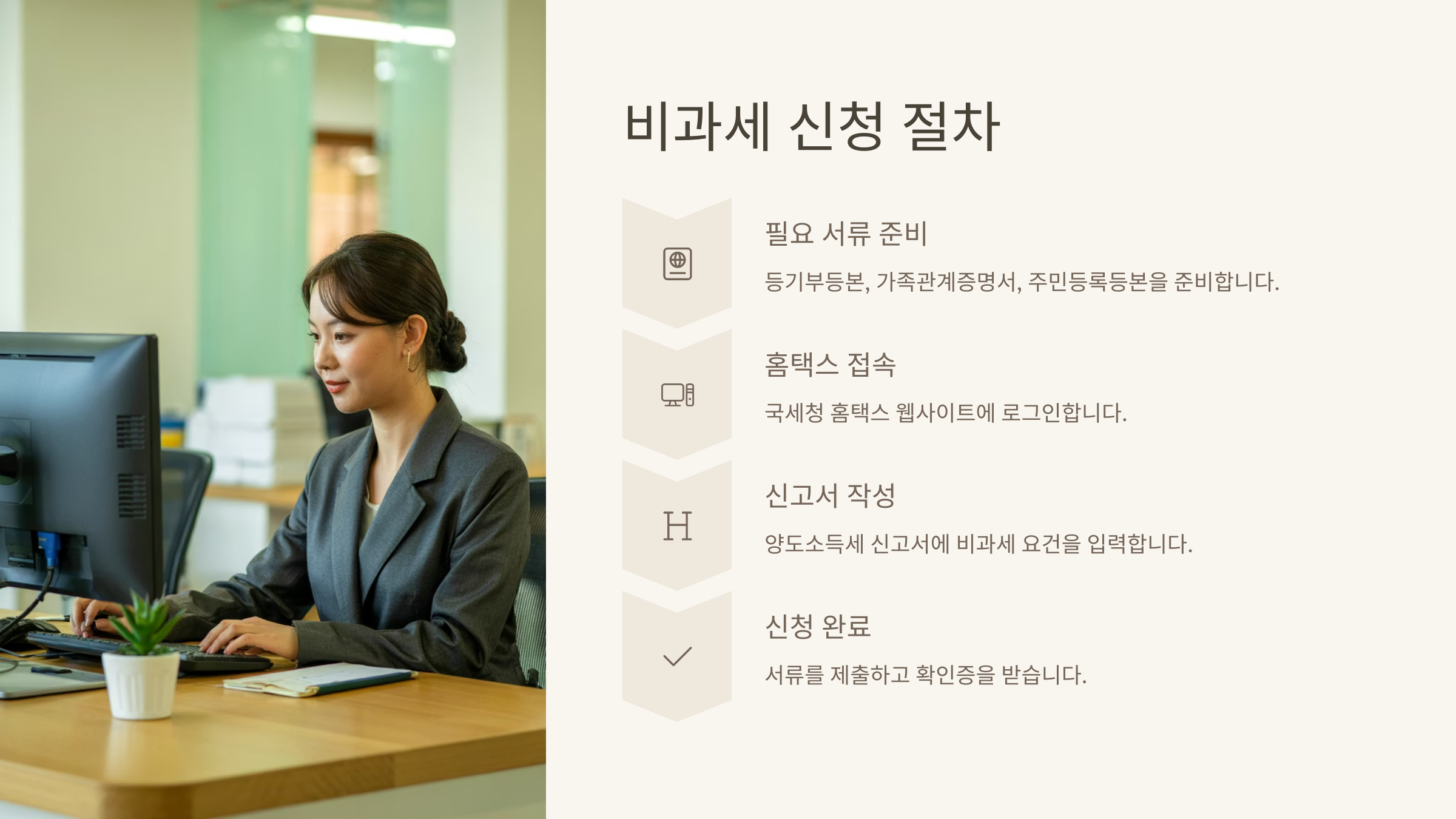 비과세 신청 절차