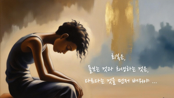 돌보는 것과 희생하는 것은 다르다는 것을 먼저 배워야 합니다에 관한 그림