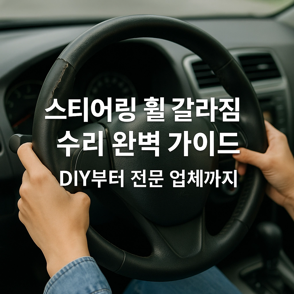 스티어링 휠 갈라짐 수리 완벽 가이드, DIY부터 전문 업체까지