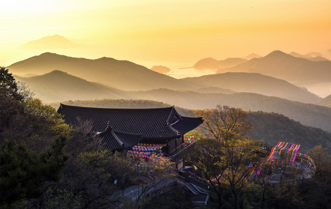 남해 보리암 전경