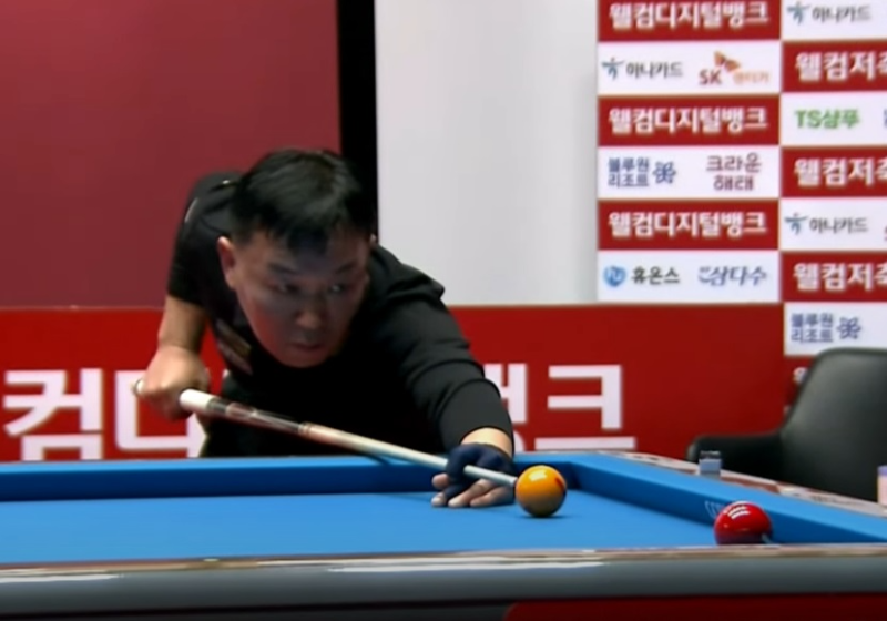 웰컴저축은행 웰뱅 PBA 챔피언십 22-23 128강에서 쿠드롱을 3대1로 이긴 김현석 해설위원 겸 당구선수