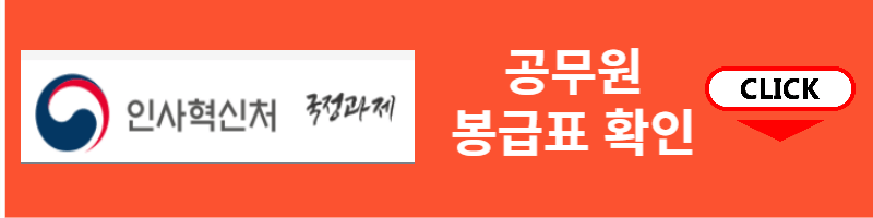 인사혁신처 2023년 공무원 급여호봉표