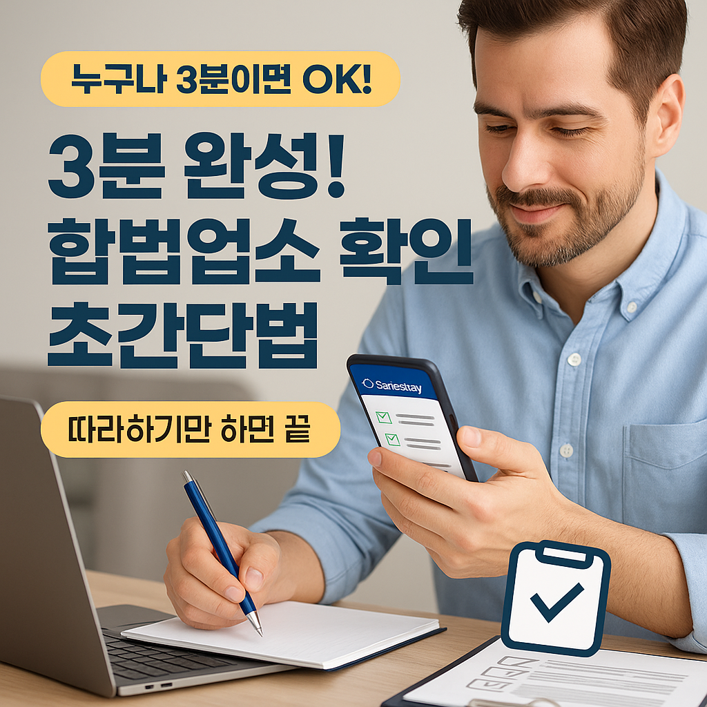 3분 완성! 합법업소 확인 초간단법