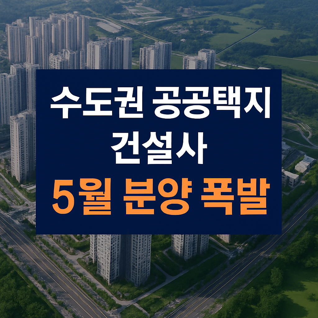 2025년 5월 청약통장만 있다면 누구에게나 공정한 기회! 수도권 분상제 단지 총정리