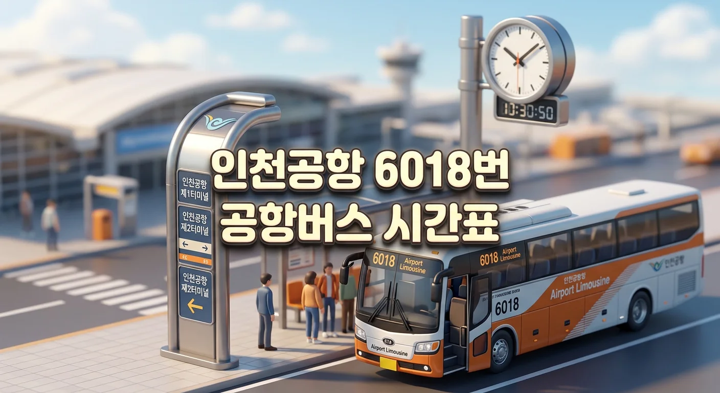 인천공항 6018번 공항버스 시간표와 요금 (강서&middot;방화&middot;신도림 방면)