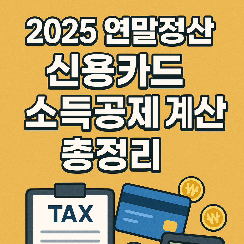 신용카드 소득공제 연말정산 2025 계산법 총정리 썸네일