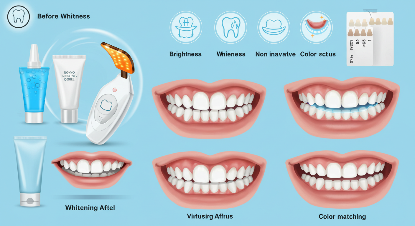 "치아 미백과의 병행 및 선택 기준"에 대한 이미지입니다.