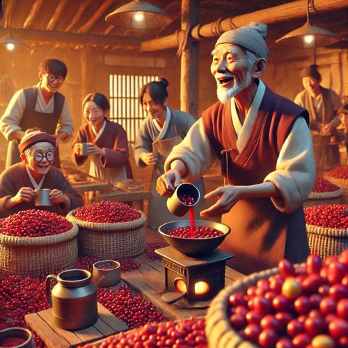 커피 열매의 첫 맛