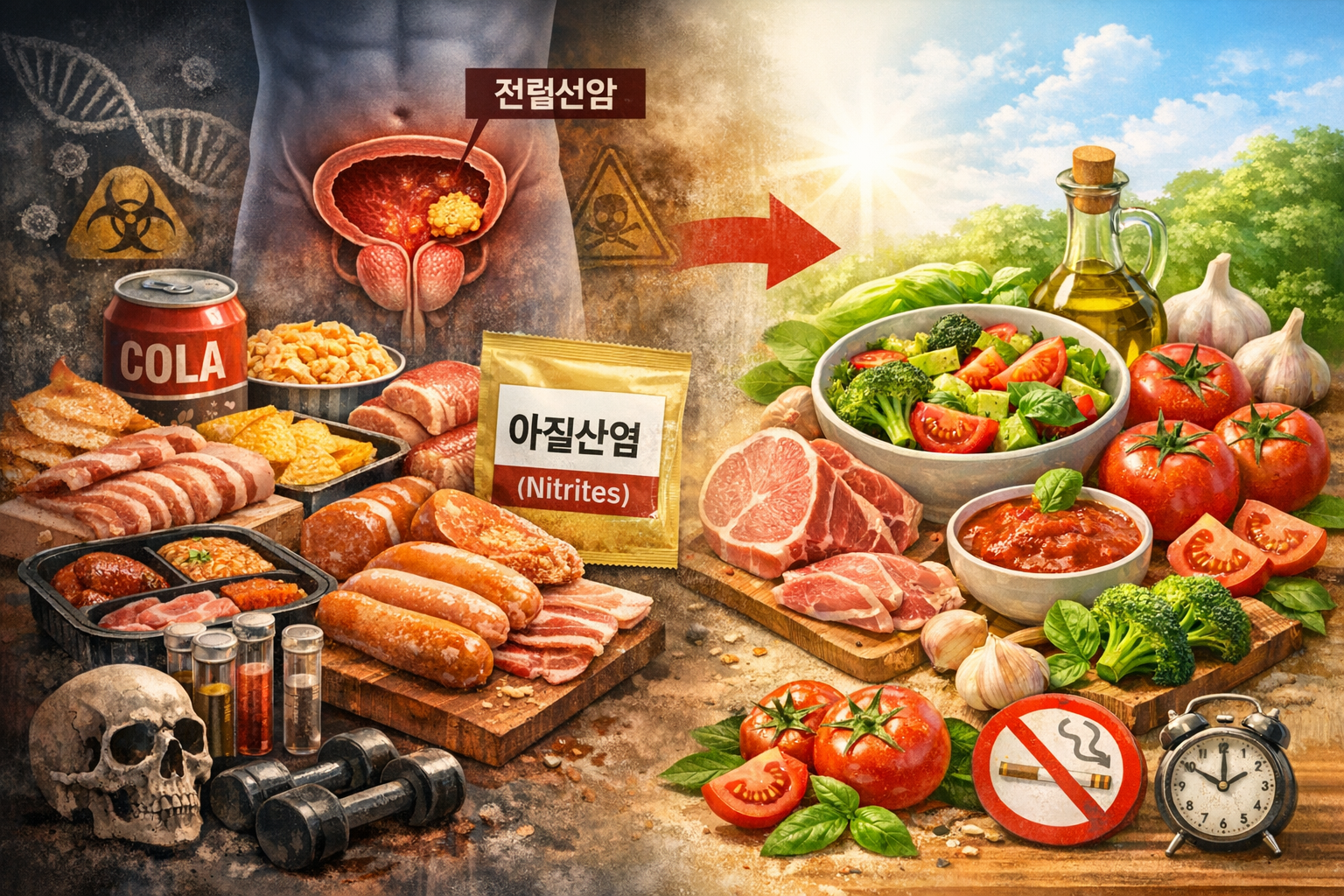 전립선암 예방법 (아질산염, 가공식품, 토마토)