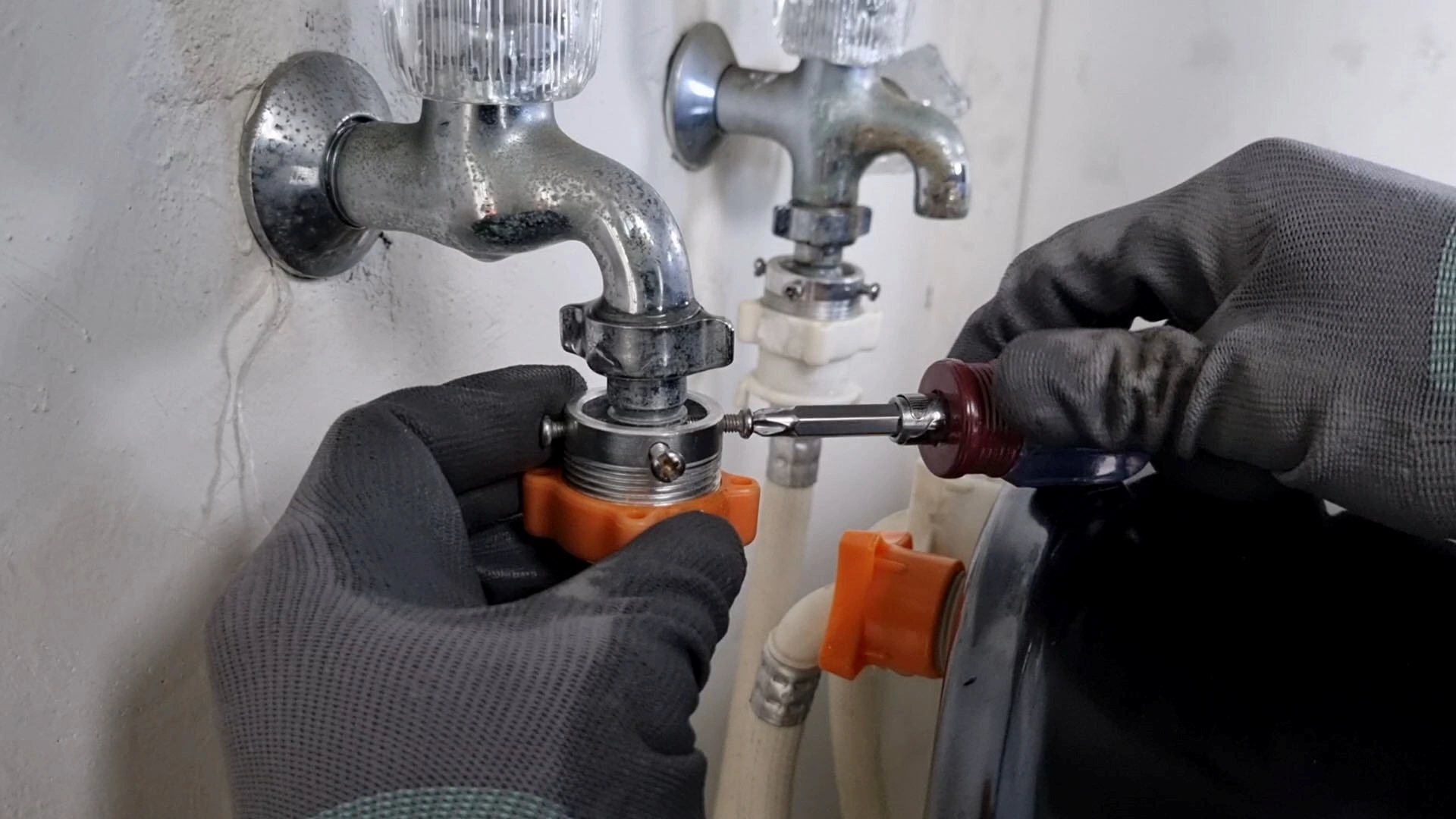 세탁기 호스 수도꼭지 연결 방법