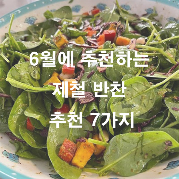 6월에 추천하는 제철 반찬 추천 7가지