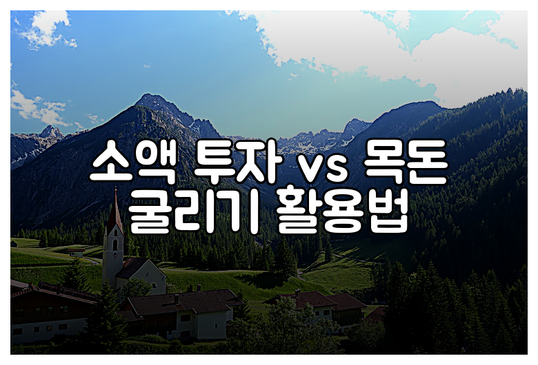 소액 투자 vs 목돈 굴리기 활용법